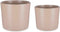 Pottenset Ø 22 cm Ø 27 cm 2 Onderdelen Beige Klei
