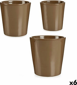 Pottenset Taupe Klei (6 Stuks)