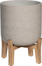 Pottery Pots Bloempot Charlie Feet Low Grey Washed-Grijs D 47 cm H 63 cm