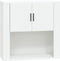 vidaXL - Wandkast - 80x33x80 - cm - bewerkt - hout - wit