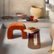 Pouf Arch Brown / Vintage velvet