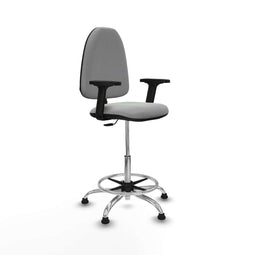Piqueras y Crespo B2D05RT - Bureaustoel - Hoogteverstelbaar met armleuning - Lichtgrijs