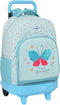 Schoolrugzak met Wielen BlackFit8 Keep Growing Licht Blauw (33 x 45 x 22 cm)