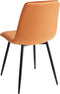 POWELL - Eetkamerstoel set van 4 - Oranje - Fluweel