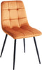 POWELL - Eetkamerstoel set van 4 - Oranje - Fluweel