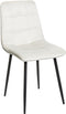 POWELL - Eetkamerstoel set van 4 - Wit - Fluweel