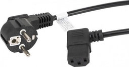 Power Cord Lanberg SCHUKO CEE 7/7 A IEC320 C13 Black