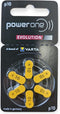 Power one Evolution P10 - hoortoestel batterijen met GELE sticker