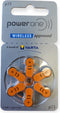 Power One P13 PR48 4606 oranje 1,45V Hoortoestel knoopcel - 6 batterijen