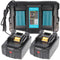 Power set consisting of 2x BL18500 batteries and 2x quick charger for Makita 14.4V, 18V