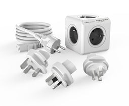 PowerCube ReWirable + 3x plug + IEC EU cable FR