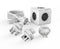 PowerCube ReWirable + 3x plug + IEC EU cable FR