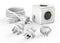 PowerCube ReWirable USB + 3x plug + IEC EU cable DE; GREY
