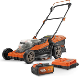Powerplus Dual Power Accu Grasmaaier POWDPGLWS2 - 40 V, 420 mm Ø grasmaaier, Incl. 2*20V batterij en oplader, met grasopvangbak en achteruitworp