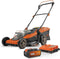 Powerplus Dual Power Accu Grasmaaier POWDPGLWS2 - 40 V, 420 mm Ø grasmaaier, Incl. 2*20V batterij en oplader, met grasopvangbak en achteruitworp