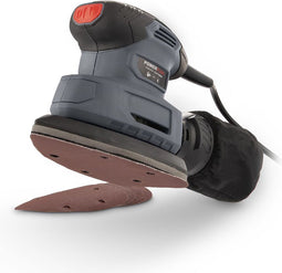 Powerplus elektrische handpalmschuurmachine POWE40020 - 140 W Multischuurmachine - 5 schuurbladen, stofopvangzak