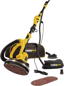 Powerplus POWX0479 Telescopische wandschuurmachine - 1050W - Ø225mm - Incl. 6x schuurpapier - Voor plafond en muur