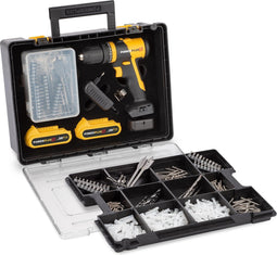 Powerplus POWXB10070 Accu klopboormachine - 20V - Brushless - Snelspanboorkop - Incl. 2 x 1,5Ah accu, lader, 362 accessoires en gereedschapskoffer - Boormachine voor beton, hout en staal