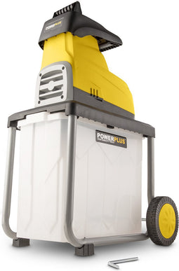 Powerplus POWXG6462 Elektrische hakselaar versnipperaar - 2800W - Max. Ø45mm - Inductiemotor - Incl. duwstok, wielen en 60L opvangbak - Heggen, bomen en haag - Tuinonderhoud