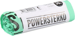 PowerSterko Afvalzak - Bioplastic o.b.v. Zetmeelblend - 30l - 50x60cm - 15my - groen