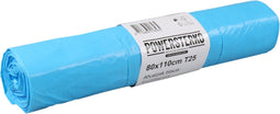 PowerSterko Afvalzak - Gerecycled LDPE - 80x110cm - T25 - blauw - 300 stuks