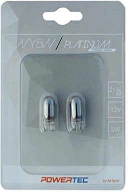 Powertec Platinum WY5W T10 5W Wedge 12V CHROME Blister