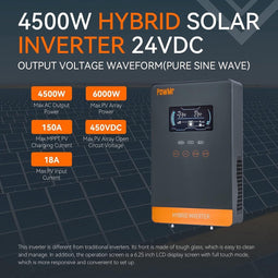 PowMr Hybride omvormer 4500W: Zelfvoorzienend stroomverbruik met zonne-energie