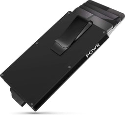 Powr RFID Portemonnee - Smart Wallet - Slim Wallet - Kaarthouder Pasjes - Pasjeshouder met geldclip - Anti diefstal - Titanium - NFC Blocker