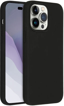 Accezz Liquid Silicone Backcover - MagSafe - Schokabsorberend - Zwart (iPhone 14 Pro Max)