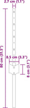 vidaXL - Hekpalen - 5 - stuks - U-Channel - 40 - cm - Gegalvaniseerd - Staal