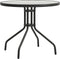 vidaXL - Bistrotafel - Ø80x71 - cm - staal - antracietkleurig