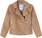 NAME IT NKFMINA - Faux Suede Biker Jack - Zilveren Details - Maat 140 (2022)