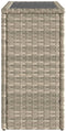 vidaXL - Tuinbijzettafel - glasblad - 58x27,5x55 - cm - poly - rattan - lichtgrijs