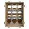 Flessenrek Alexandra House Living Natuurlijk Sparrenhout 32 x 43 x 33 cm 9 flesjes Doos