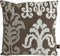 PTMD Cloe Taupe Cotton Cushion Antique Pattern Square L