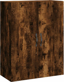 vidaXL - Wandkast - 69,5x34x90 - cm - bewerkt - hout - gerookt - eikenkleurig