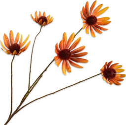 Silk-ka Kunstbloem-Zijde Bloem Rudbeckia Tak Geel 82 cm