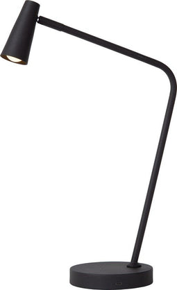 Lucide STIRLING - Oplaadbare Bureaulamp - Dimbaar LED 3W 2700K - Zwart