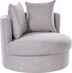 DALBY - Fauteuil - Grijs - Stof