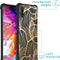 iMoshion Hoesje Geschikt voor Samsung Galaxy A70 Hoesje Met Koord - iMoshion Design Hoesje met Koord - Goud / Zwart / Golden Leaves