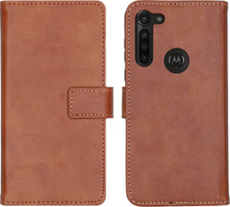 imoshion Hoesje Geschikt voor Motorola Moto G8 Power Hoesje Met Pasjeshouder - imoshion Luxe Bookcase - Bruin