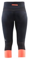 Craft Devotion Hardloop Capri Dames Hardloopbroek - Maat S - Vrouwen - zwart/roze