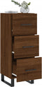 vidaXL - Dressoir - 34,5x34x90 - cm - bewerkt - hout - bruin - eikenkleur