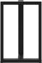 vidaXL - Bartafelpoten - 2 - st - T-vormig - 60x35x(90-91) - cm - staal - zwart