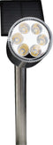POWERplus Swan Solar RVS Tuinlamp Spot 6 LED Warm White Tuinverlichting Tuinspot op zonne-energie | roestvaststaal | solar tuin straler | grondspot RVS