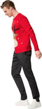 Dressforfun Kersttrui XXL - Vrolijk rendierontwerp - Rood wit bruin