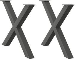 vidaXL - Eettafelpoten - 2 - st - X-vormig - 90x(72-73) - cm - staal - antraciet