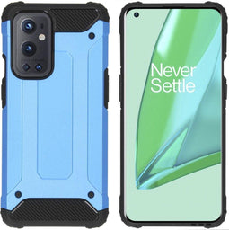 iMoshion Hoesje Geschikt voor OnePlus 9 Pro Hoesje - iMoshion Rugged Xtreme Backcover - Lichtblauw