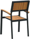 vidaXL - Tuinstoelen - 2 - stuks - Stapelbaar - Zwart - Massief - Acacia - & - Metaal