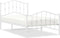 vidaXL - Bedframe - met - hoofd- - en - voeteneinde metaal - wit - 100x190 - cm